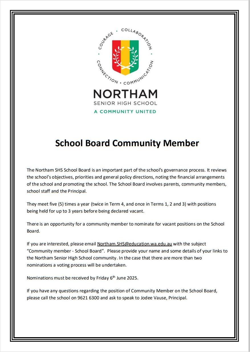 Community Nominations School Board
